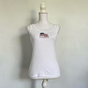 2005 old navy white American flag tank ribbed material.